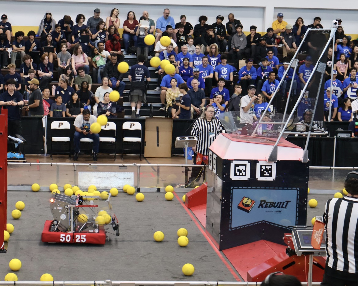Pacific Steel robot 5025 competing on the REBUILT field
